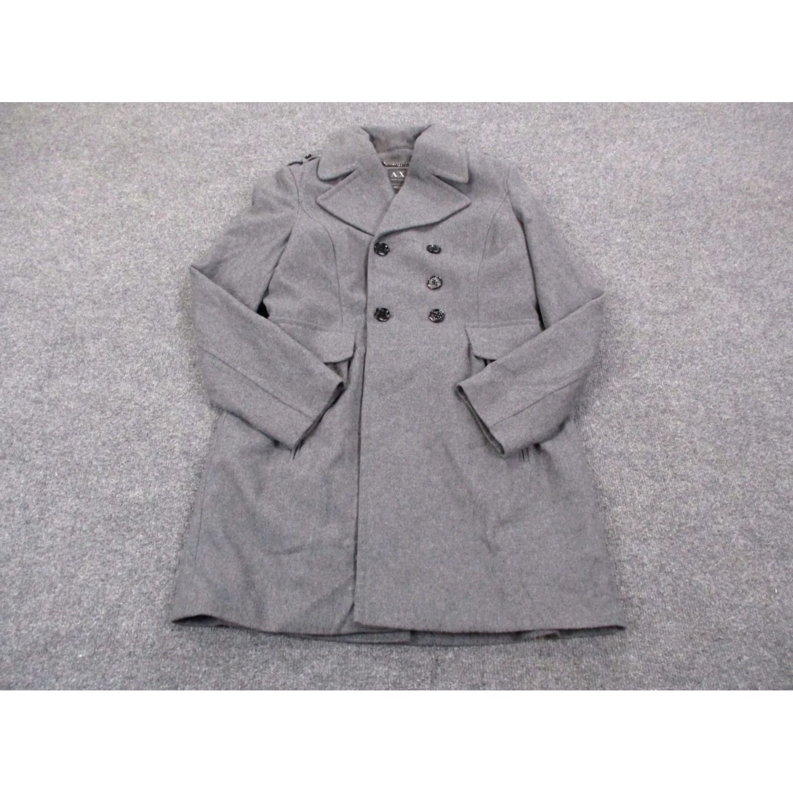 Armani Exchange Armani Exchange Jacket Women L Gray Wool Blend Heavy Preppy Coat Overcoat Sailor Jacket Women L Gray Wool Overcoat Armani Exchange Size L / US 10 / IT 46 - 2 Thumbnail