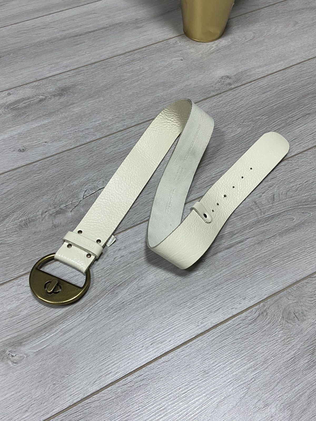 Diesel Diesel circle buckle logo wide vintage leather belt Italy Size ONE SIZE - 1 Thumbnail