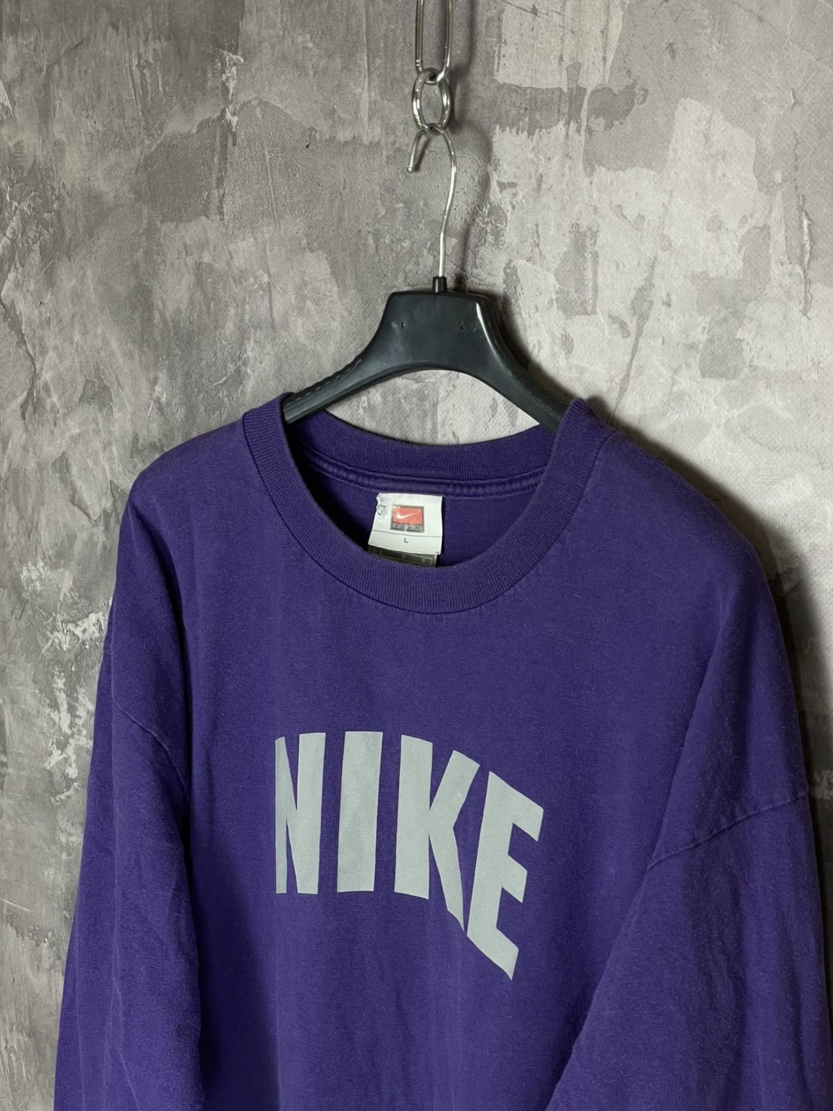 Nike × Vintage Vintage Y2K Nike big logo sweatshirt long sleeve Size US L / EU 52-54 / 3 - 7 Thumbnail