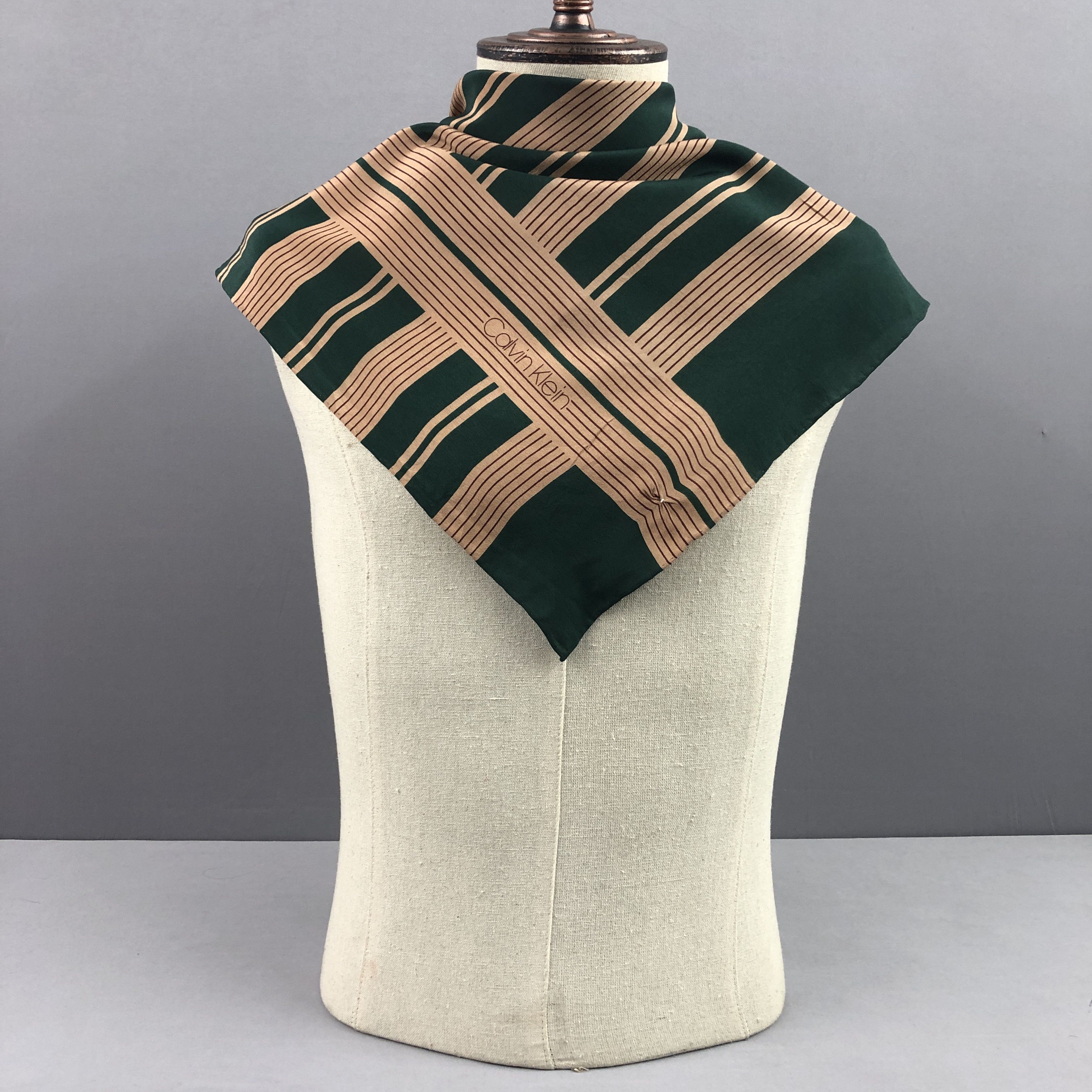Calvin Klein Vintage Calvin Klein SILK Scarf Twill Stole Wraps Scarves Size ONE SIZE - 3 Thumbnail