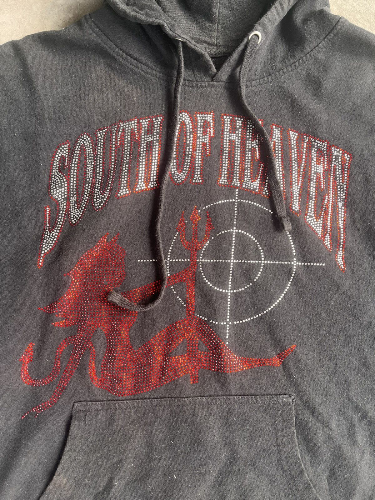 South of Heaven Black South of Heaven Rhinestone Hoodie Size US L / EU 52-54 / 3 - 2 Thumbnail