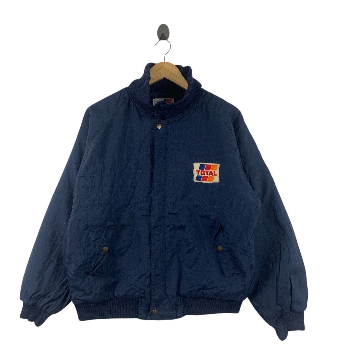 Vintage Vintage 80’ TOTAL LUBRICANTS MOTOR Oil Racing Bomber Jacket Size US XL / EU 56 / 4 - 3 Thumbnail