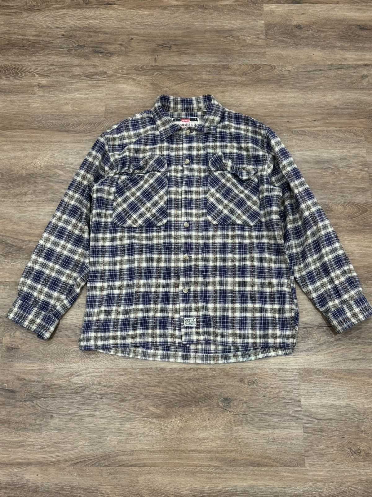 Levi's Vintage Levi’s Plaid Flannel Grunge Y2K Skate Overshirt Size US S / EU 44-46 / 1 - 1 Thumbnail
