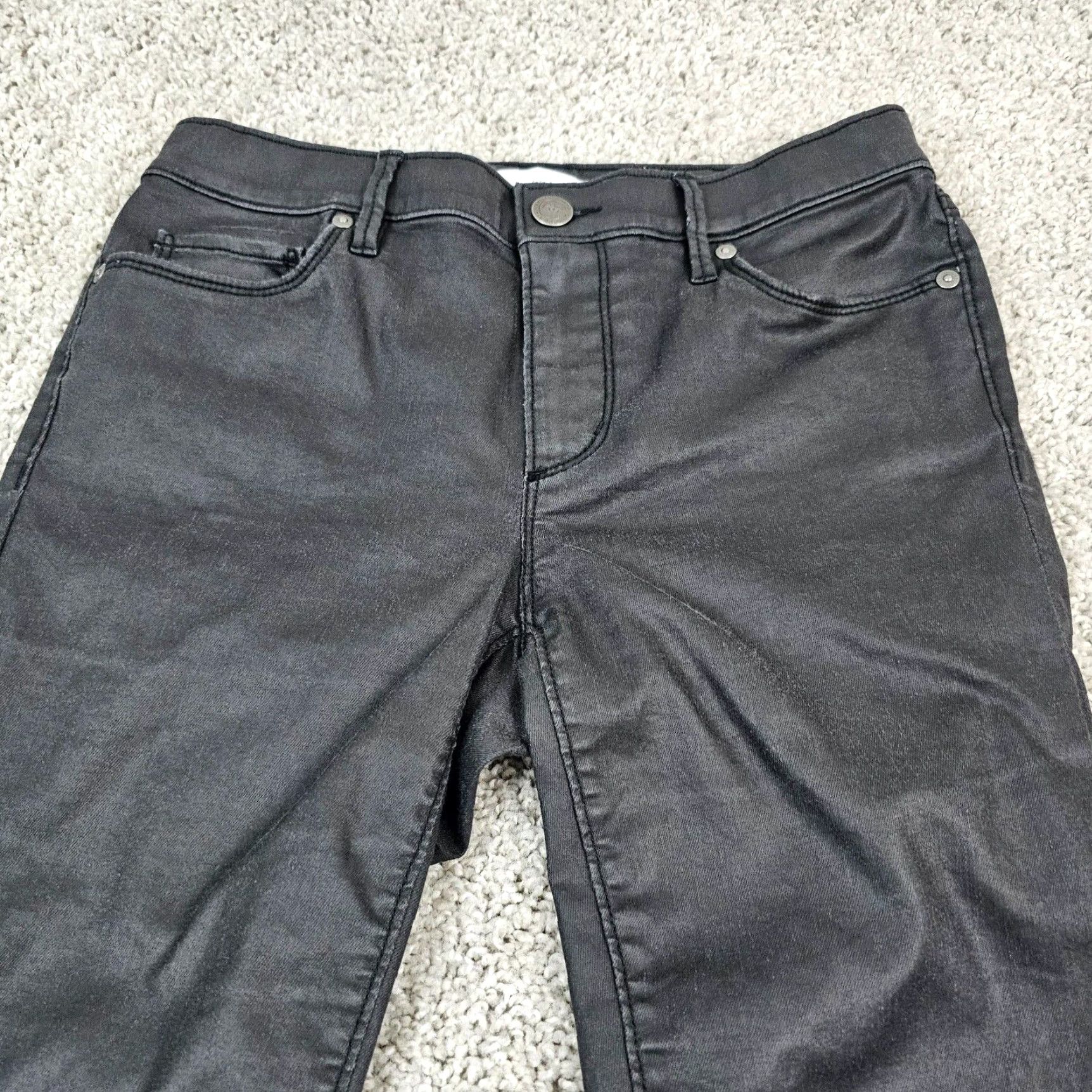 Ann Taylor ANN TAYLOR LOFT Black Jegging Pants Womens 27 Regular Mid Rise Stretch 27x28 Size 27" / US 4 / IT 40 - 2 Thumbnail
