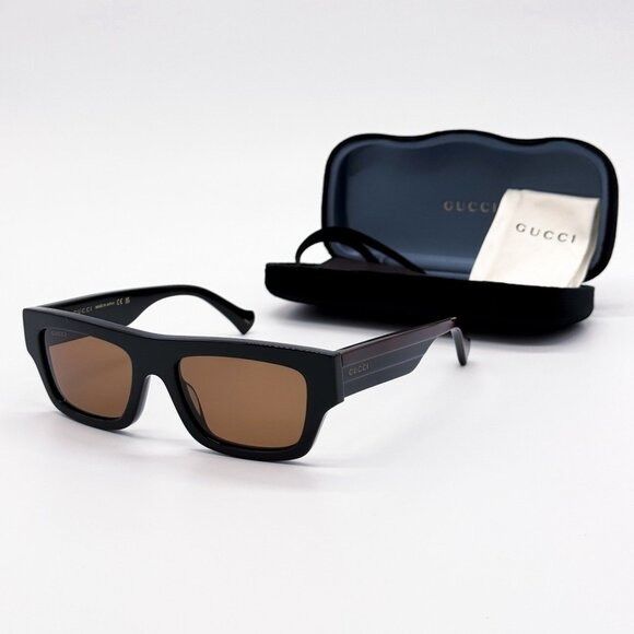Gucci NEW GUCCI SUNGLASSES GG1301S 004 BLACK MEN EYEWEAR Size ONE SIZE - 1 Thumbnail