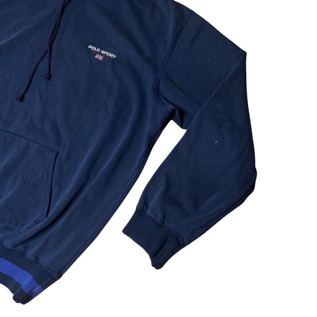 Polo Ralph Lauren × Vintage Vintage 90s Polo Sport Pullover Hoodie Large Made In USA Size US L / EU 52-54 / 3 - 3 Thumbnail