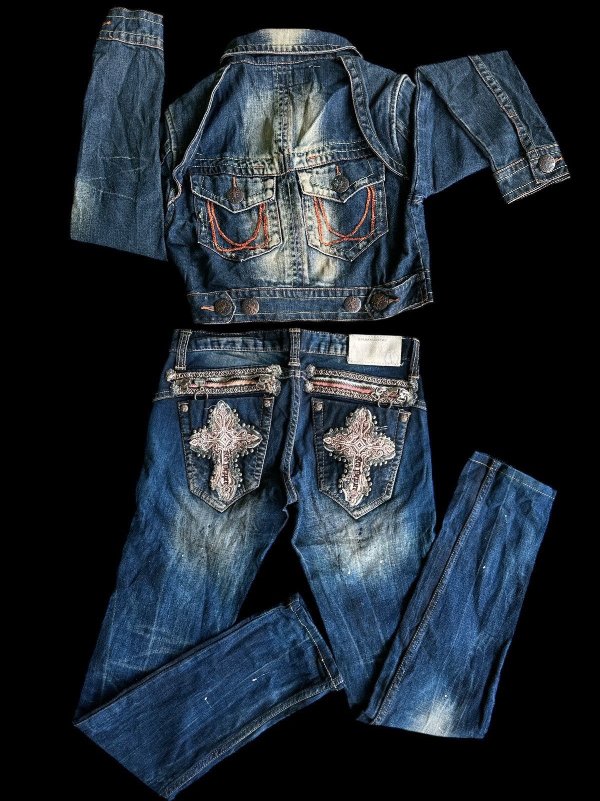 Japanese Brand RedPepers 💥 One Set Denim Jacket And Denim Jeans RedPeppers💥 Size US 29 - 6 Thumbnail