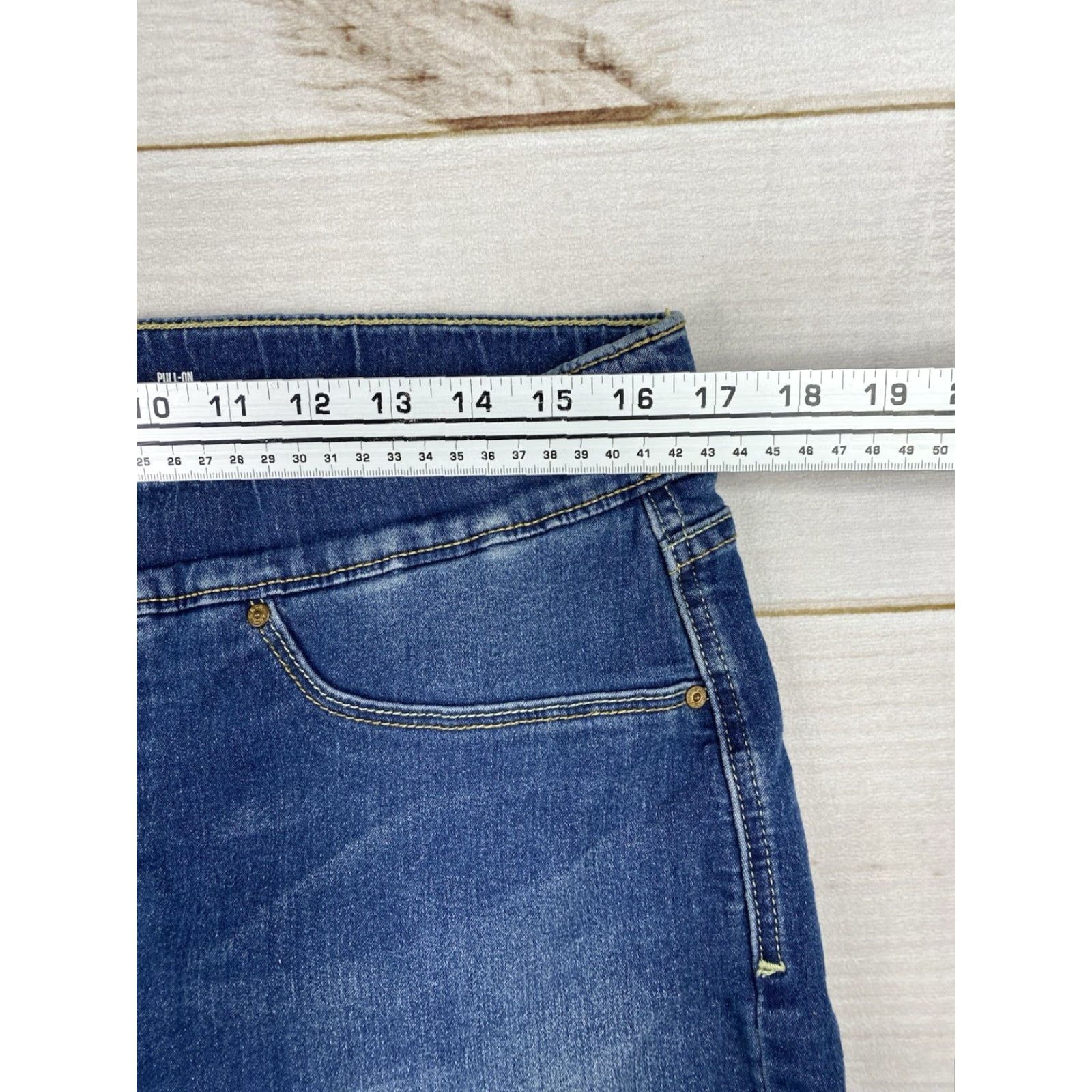 Levi's Levis Signature Jeans Womens 16S Shaping Pull On Super Skinny Stretch Blue Denim Casual Jeans 16 short Womens Levi's Signature Jeans Size 38" / US 16 / IT 52 - 4 Thumbnail