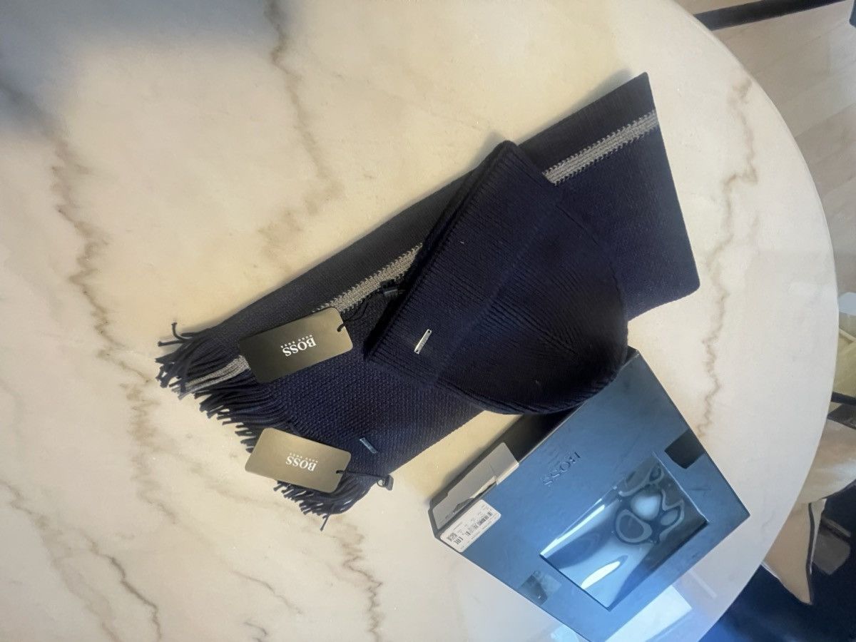 Hugo Boss Hugo boss scarf and beanie gift set Navy mens Size ONE SIZE - 16 Thumbnail