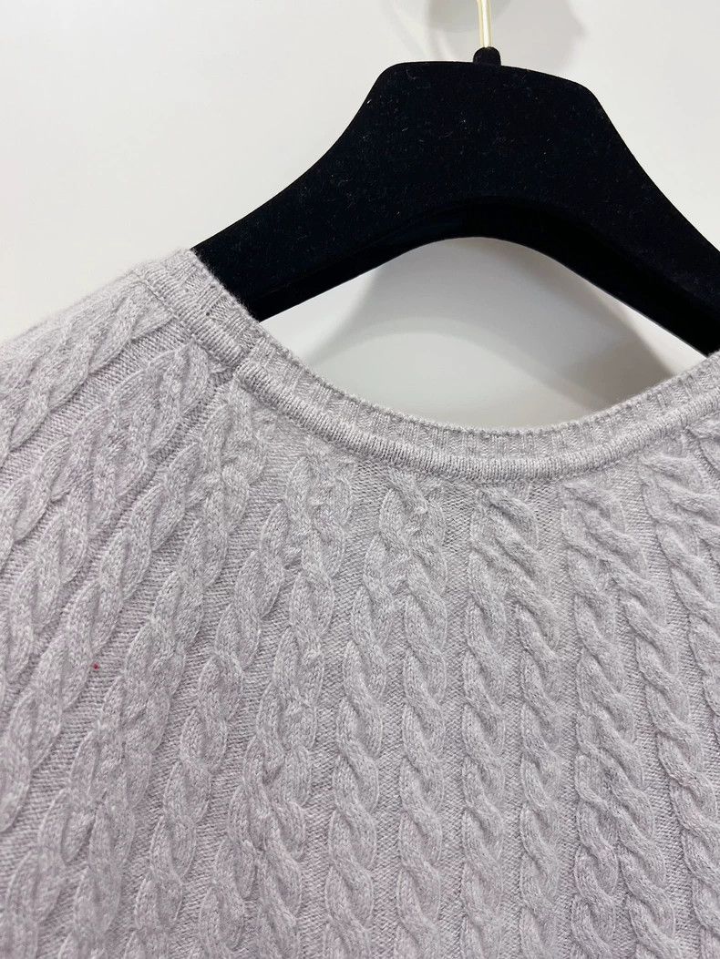 Loro Piana LORO PIANA Gray maca pattern cashmere sweater knit sweater Size M / US 6-8 / IT 42-44 - 5 Thumbnail
