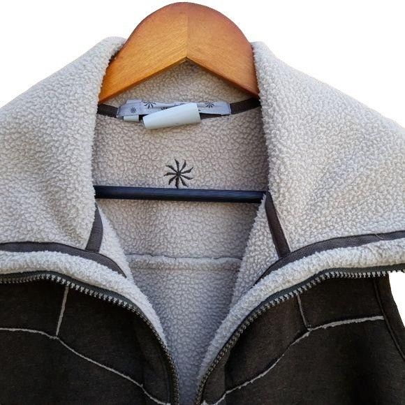 Athleta Athleta Vest Sz S Army Green Patchwork Sweatshirt Sherpa Ted Size S / US 4 / IT 40 - 8 Thumbnail