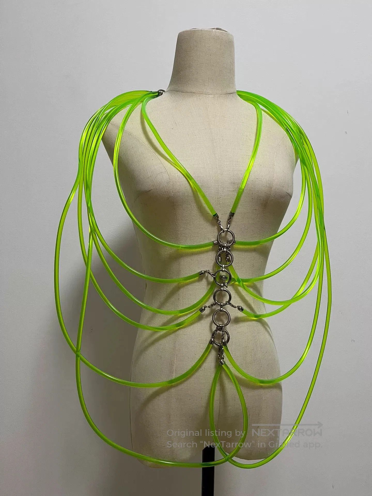 Fotus Fotus Green Fluorescent Tube Necklace. Size ONE SIZE - 3 Thumbnail
