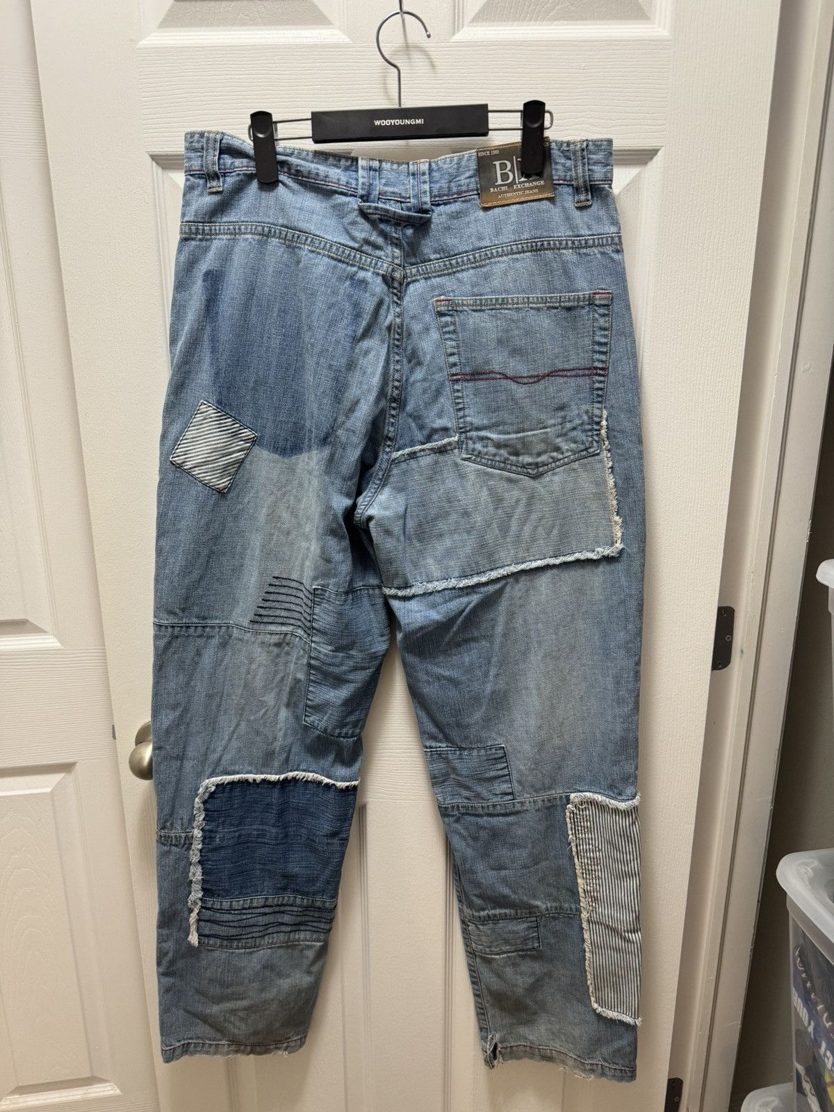 Japanese Brand Bachi Exchange Custom Patchwork Denim Scarecrow Jeans Baggy Size US 34 / EU 50 - 4 Thumbnail