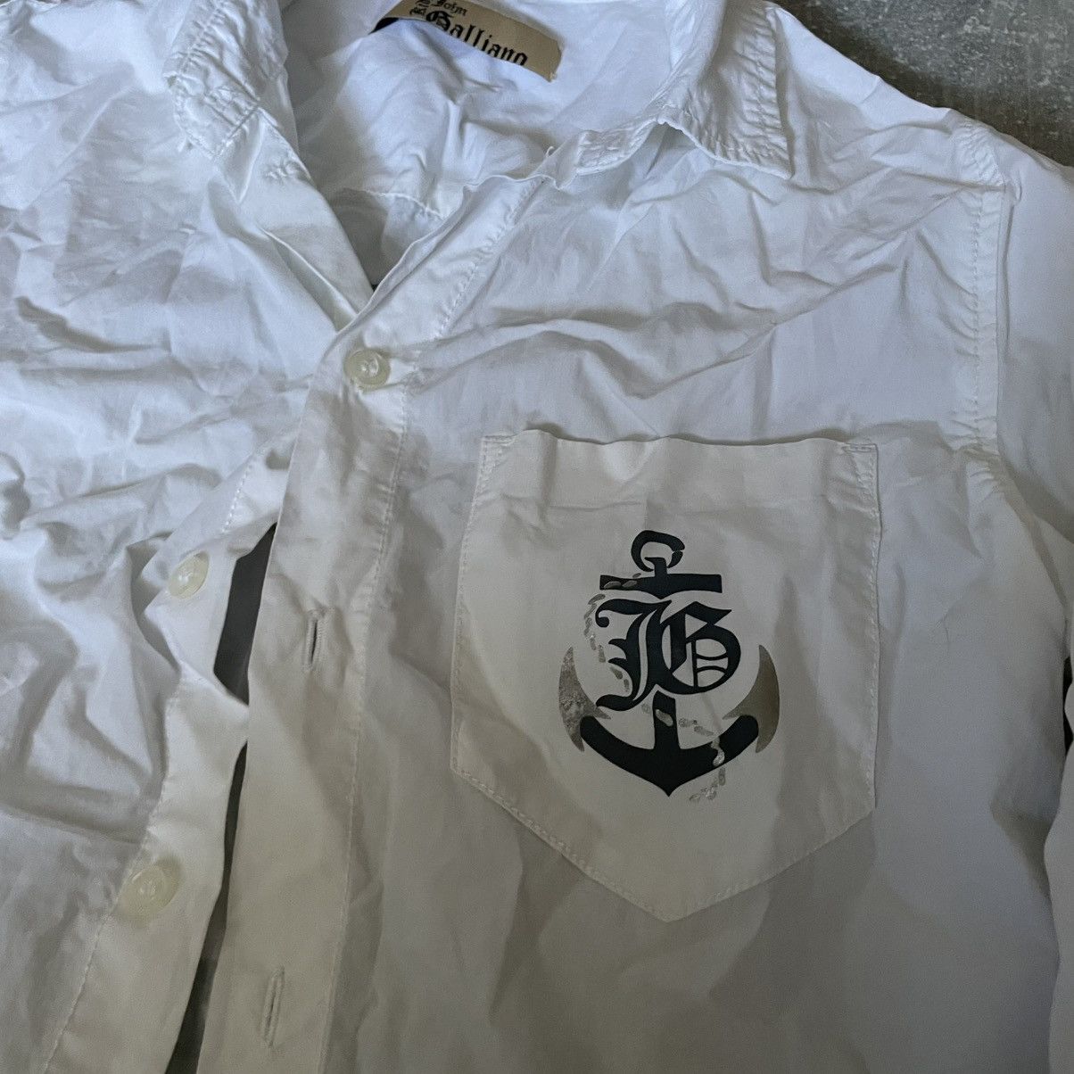 John Galliano John Galliano button sailboat crew boat NEWSPAPER tee SHIRT Size US S / EU 44-46 / 1 - 5 Thumbnail