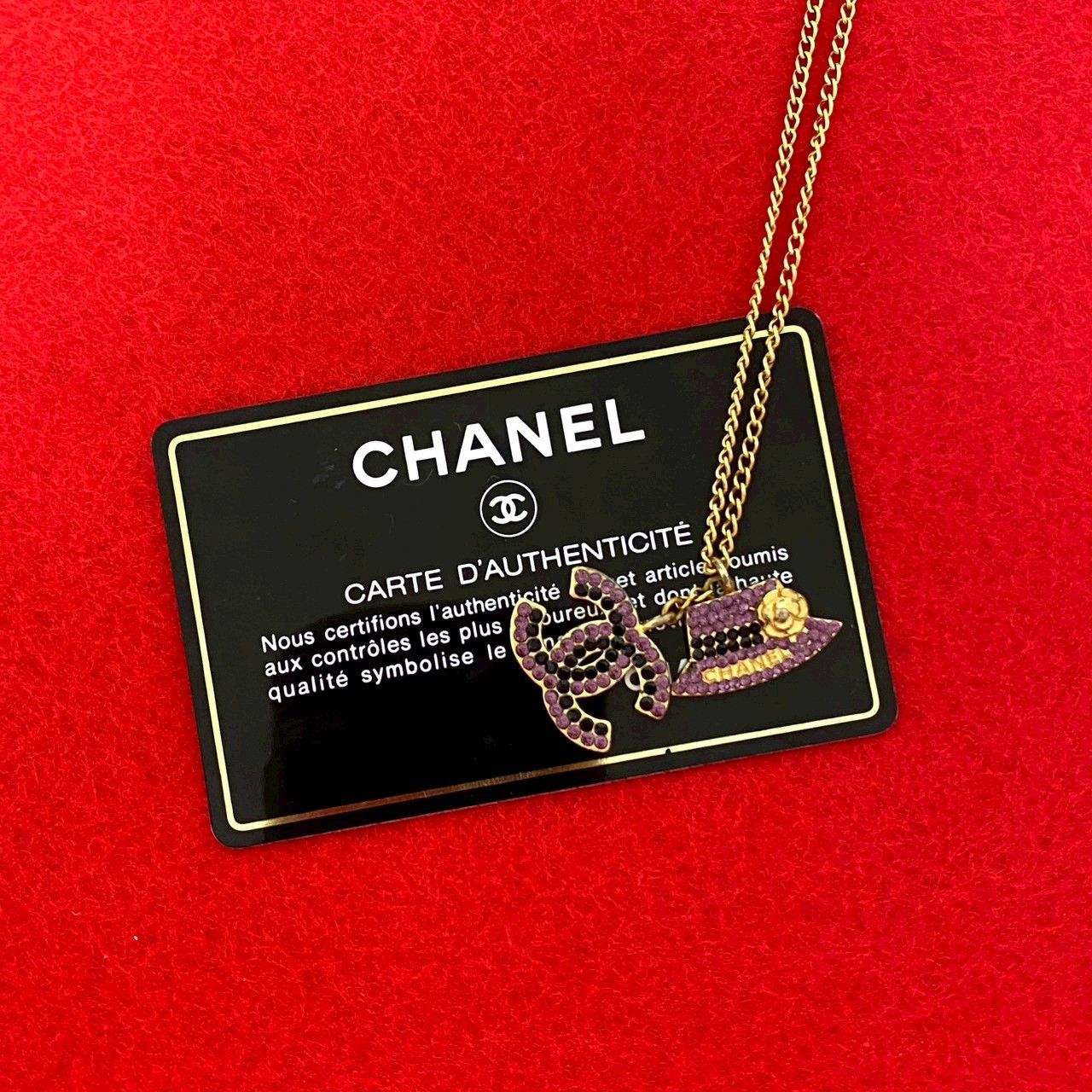 Chanel Chanel Chanel Coco Mark Hat Motif Necklace Pendant Accessory Metal Necklace DUTY FREE for USA Size ONE SIZE - 1 Thumbnail