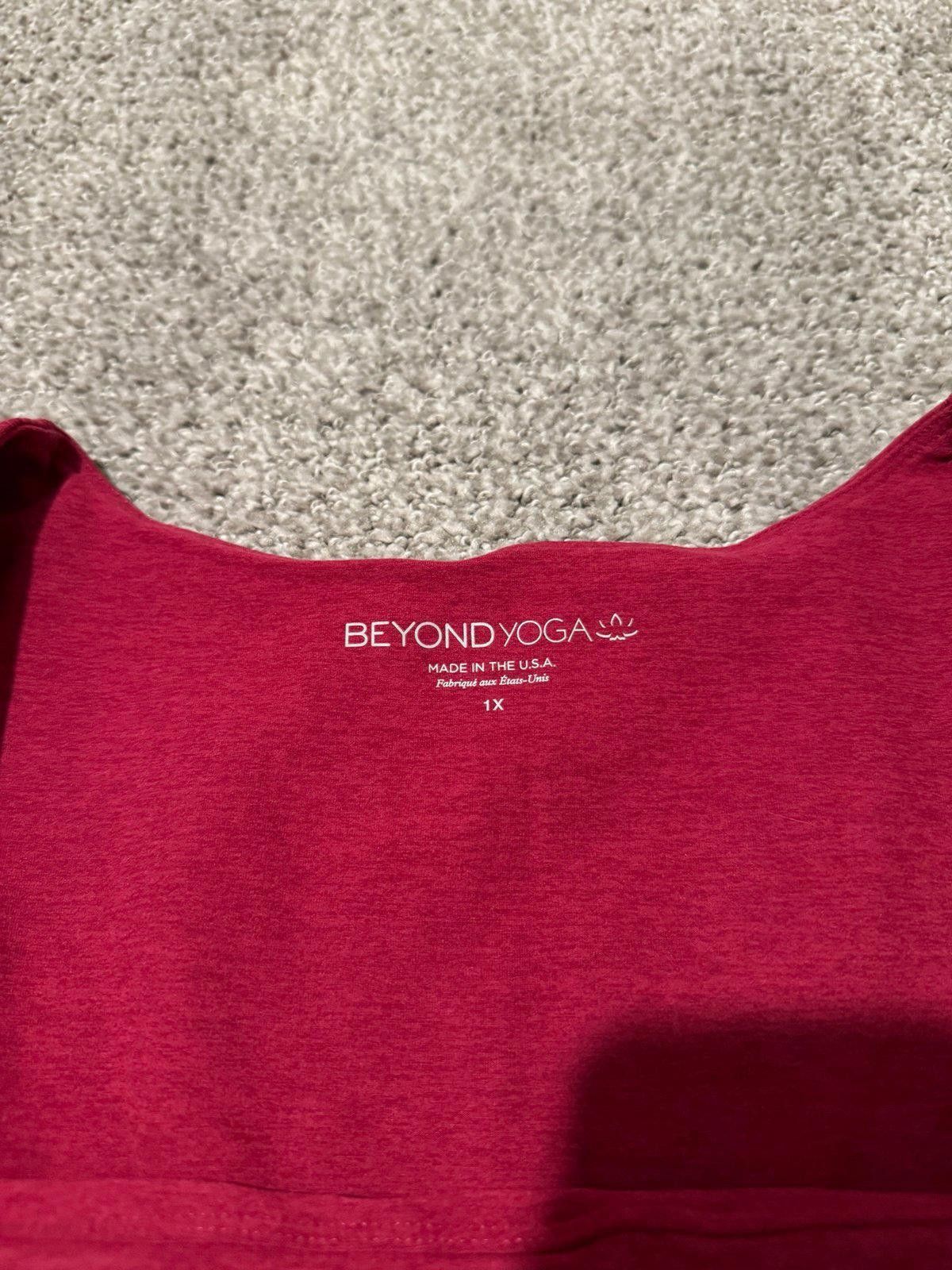 Designer Beyond Yoga Plus Spacedye Square Neck Cropped Tank | Size 1X Size XL / US 12-14 / IT 48-50 - 4 Thumbnail