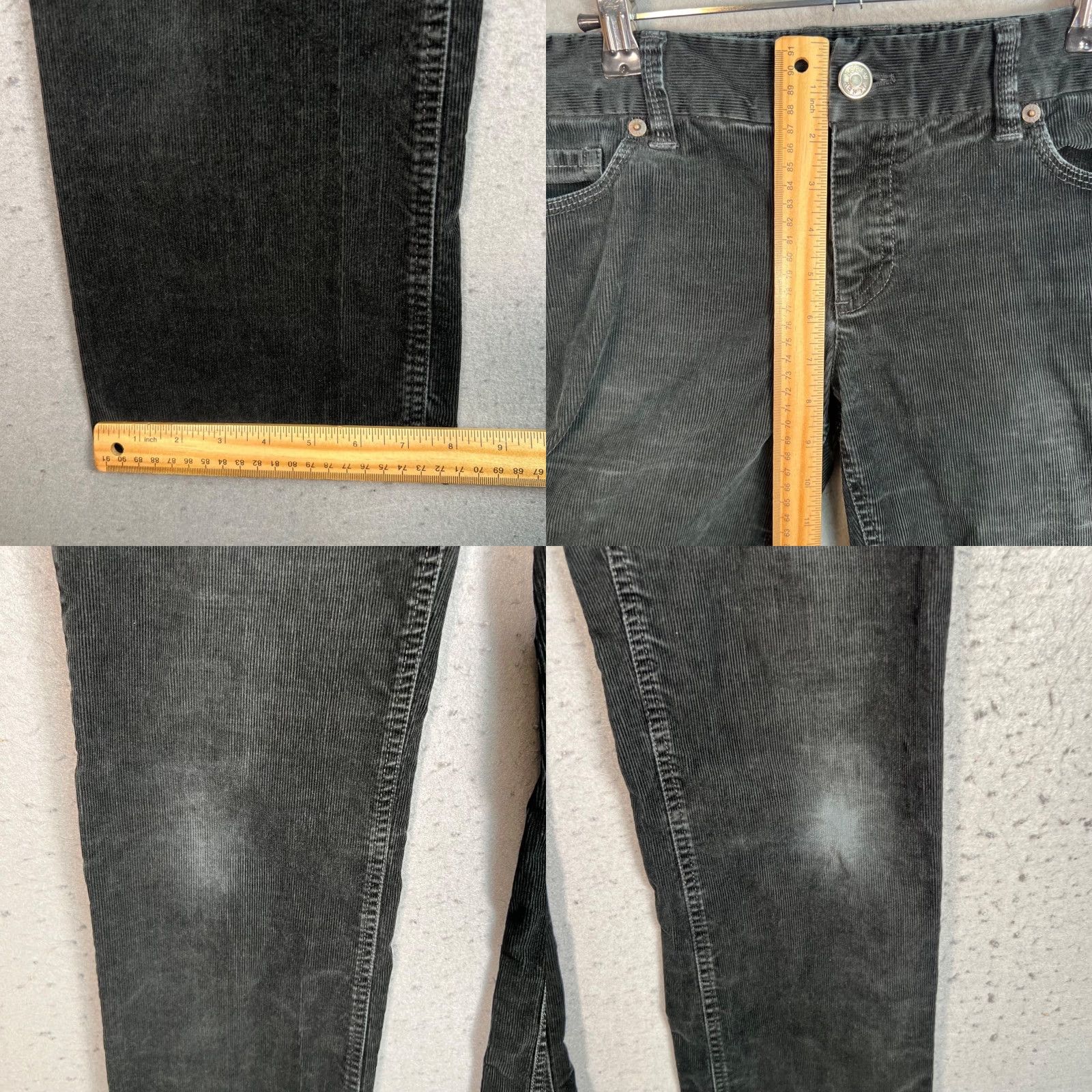 J.Crew J.CREW Womens Pants 6S Black Corduroy Straight Leg Favorite Fit Size 28" / US 6 / IT 42 - 8 Thumbnail