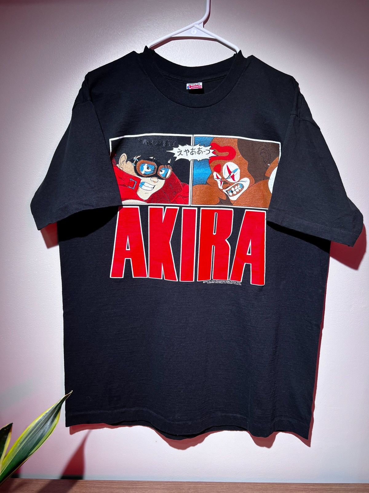 image of Vintage Akira 1988’ Kaneda Vs Joker Bike in Black, Men's (Size XL)