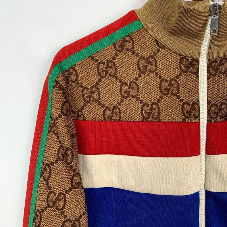 Gucci Gucci Color-blocked old flower zipper school uniform jacket Size US XS / EU 42 / 0 - 3 Thumbnail
