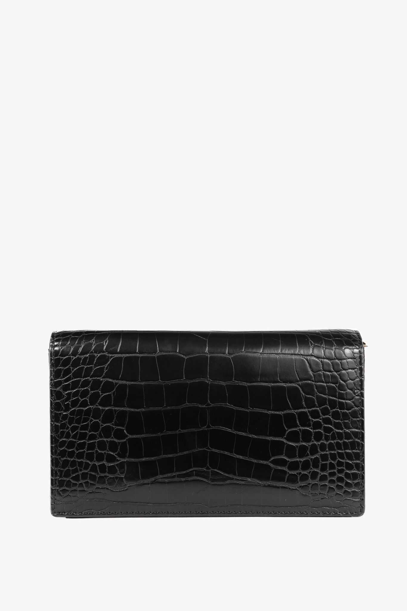 Love Moschino Love Moschino Croc-Embossed Faux-Leather Flap Crossbody Size ONE SIZE - 4 Thumbnail