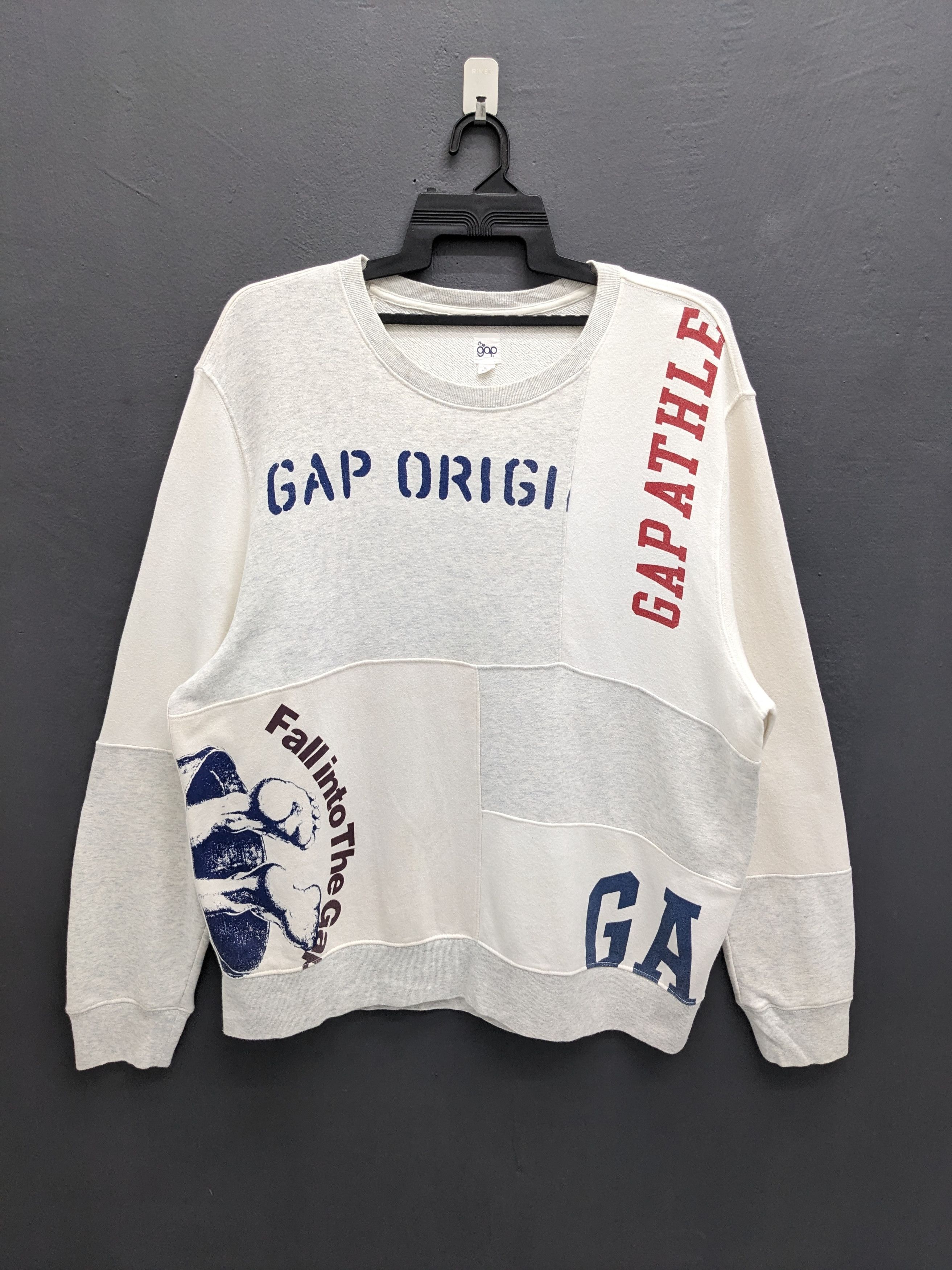 Gap GAP Patchwork Graphic Deconstructed Colorblock Sweatshirt Size US XL / EU 56 / 4 - 2 Thumbnail