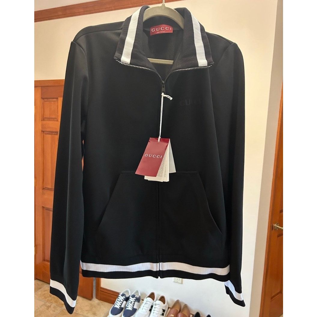 Gucci Gucci jersey technical, zip up jacket, web, trim, size m Size US M / EU 48-50 / 2 - 1 Thumbnail