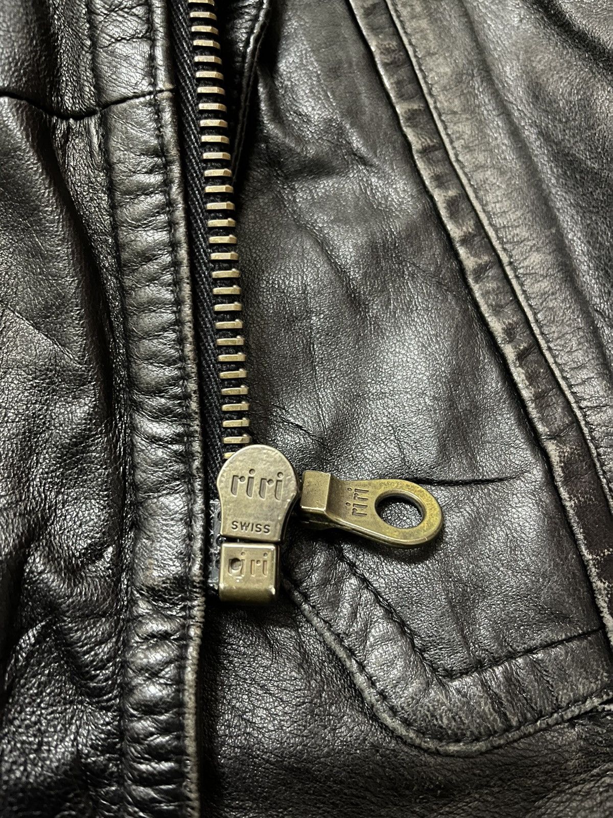 Alexander Julian Vintage 90s Alexander Julian Leather, Riri Swiss Zipper Size US L / EU 52-54 / 3 - 6 Thumbnail