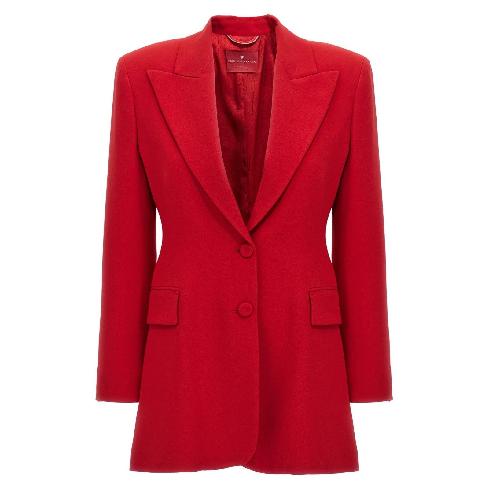 Ermanno Scervino ERMANNO SCERVINO Red Single-Breasted Blazer New & Authentic Size XS / US 0-2 / IT 36-38 - 1 Thumbnail