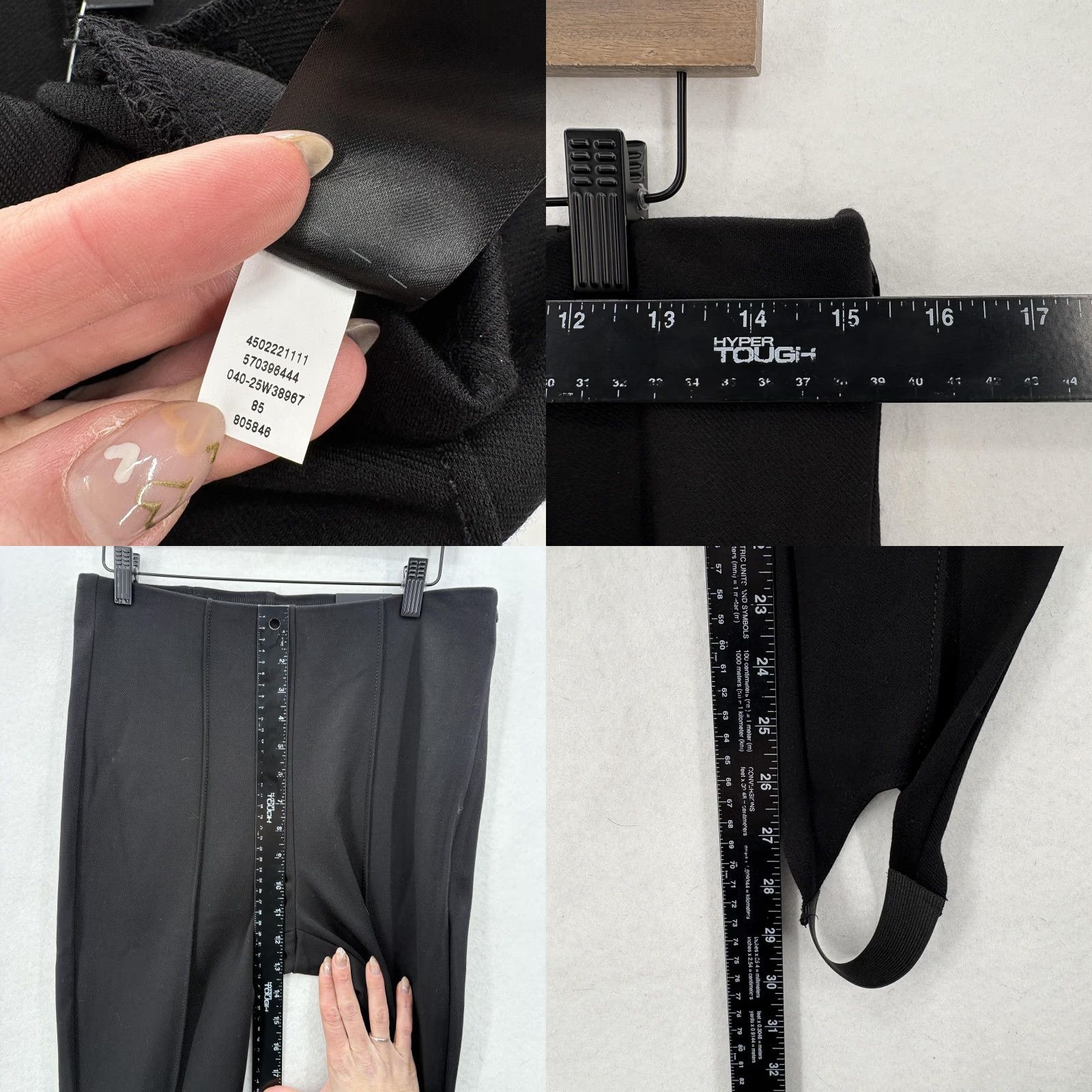 White House Black Market White House Black Market Leggings Womens M Black Stirrup Ponte High Rise Stretch Size 32" / US 10 / IT 46 - 8 Thumbnail