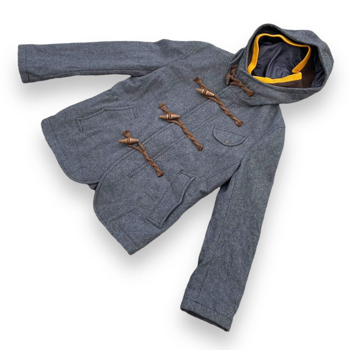 Issey Miyake 🇯🇵 FRAPBOIS FULL ZIP HOODIE WOOL DUFFLE JACKET Size US M / EU 48-50 / 2 - 5 Thumbnail