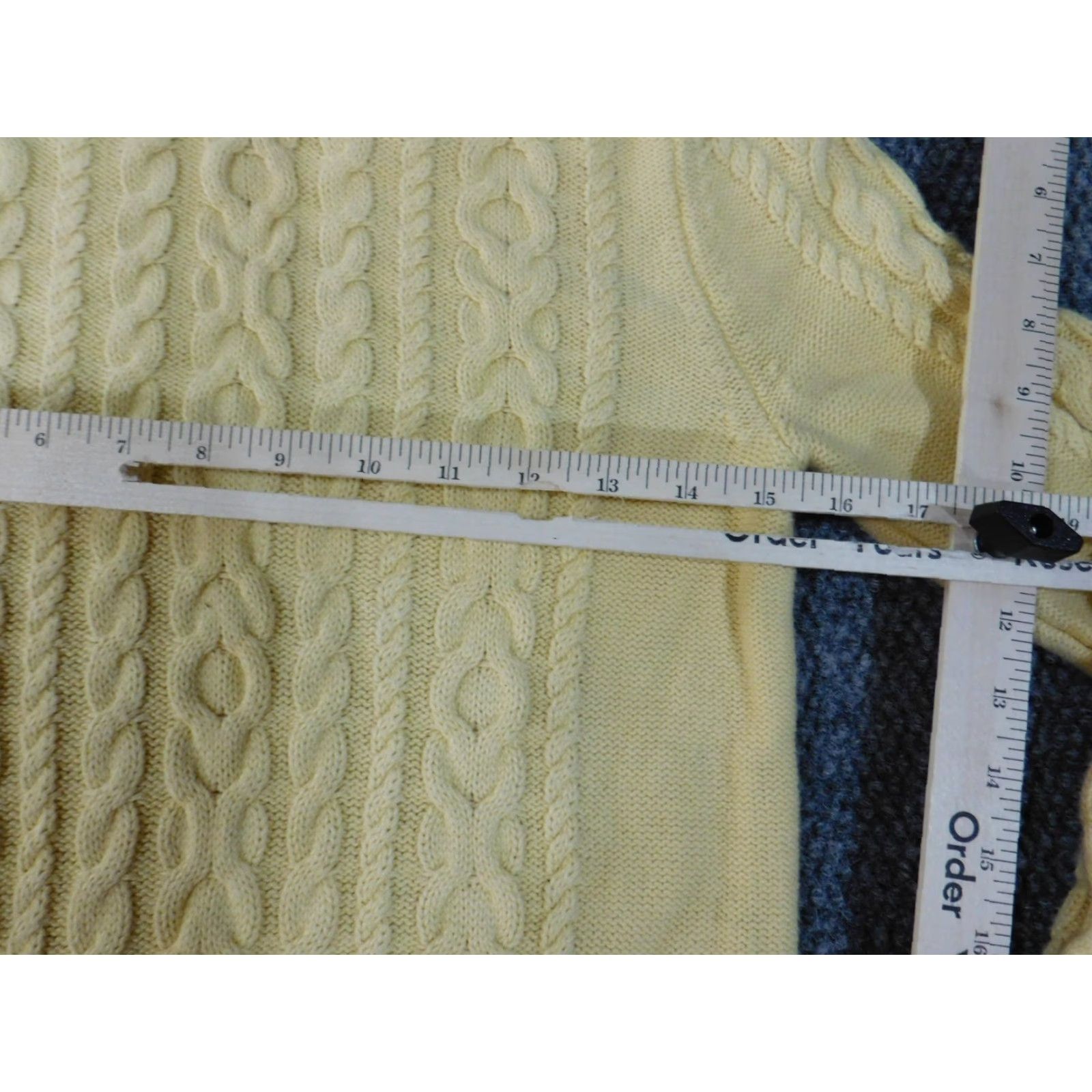 Vintage L.L. Bean Sweater Womens XS Yellow Pullover Crew Neck Cotton Knit Stretch Regular Sleeve Size XS / US 0-2 / IT 36-38 - 6 Thumbnail