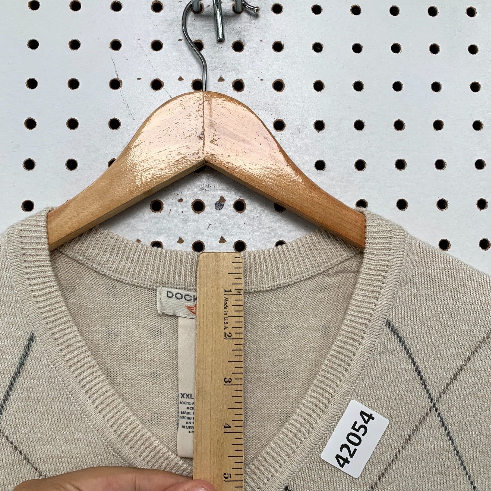 Dockers DOCKERS Argyle Sweater Vest Mens 2XL Brown Sleeveless V-Neck NWT Size US XXL / EU 58 / 5 - 6 Thumbnail