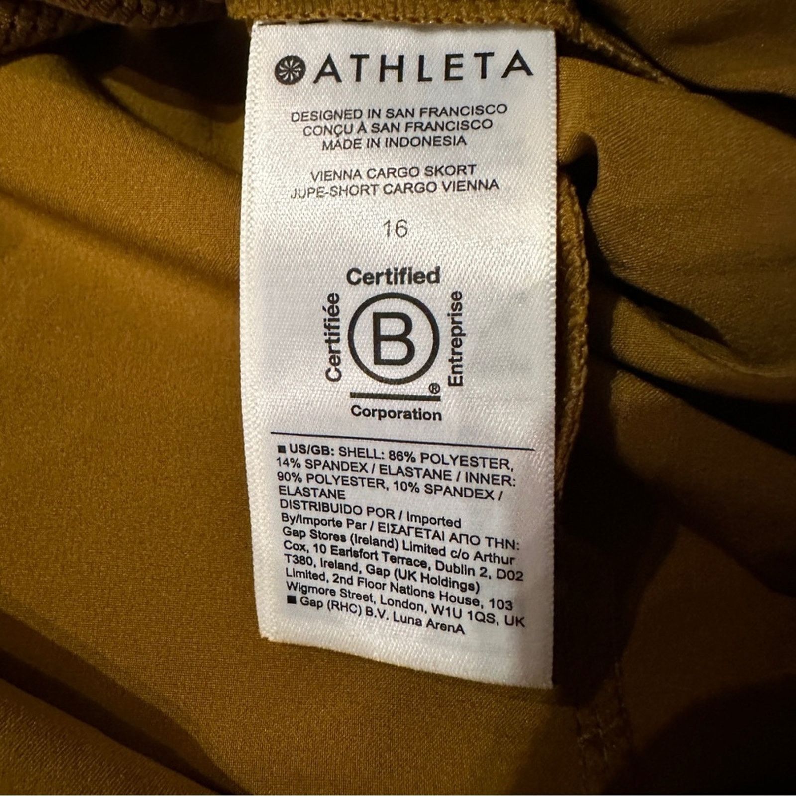 Athleta Athleta Vienna Jupe Cargo Skort in Brass Yellow Size 16 Size 38" / US 16 / IT 52 - 7 Thumbnail