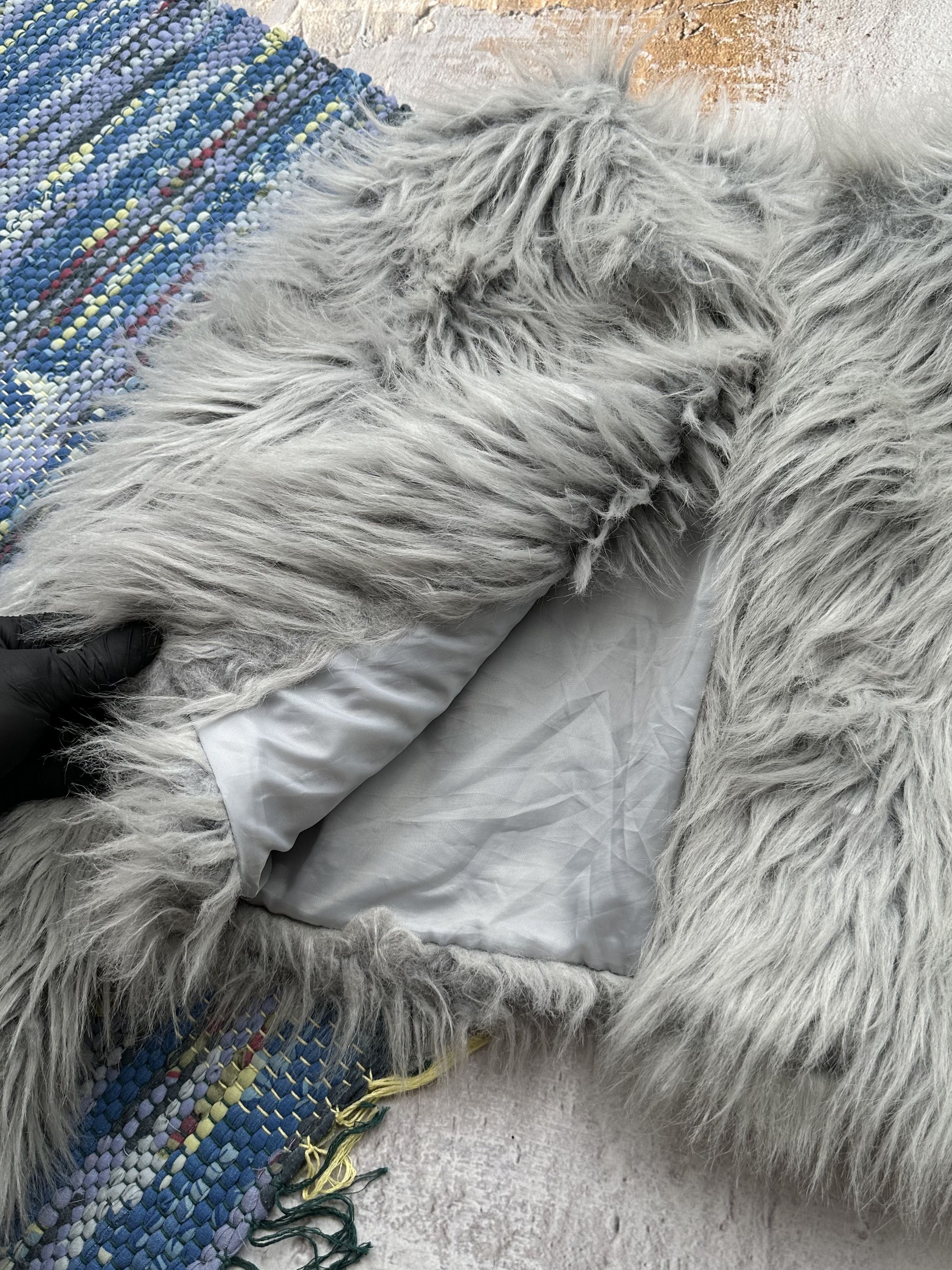 Japanese Brand Vintage Cropped Faux Fur Coat A50(377)D15 Size S / US 4 / IT 40 - 4 Thumbnail