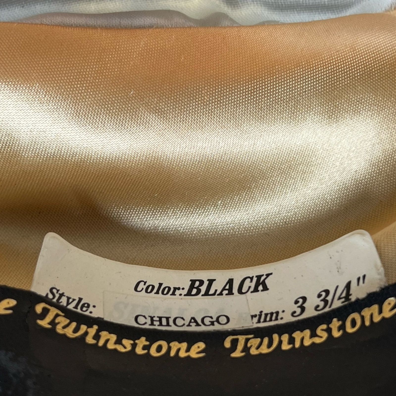 Twins Twinstone Chicago Cowboy Hat Black Fine Felt Unisex Sz 6 3/4 Size ONE SIZE - 10 Thumbnail