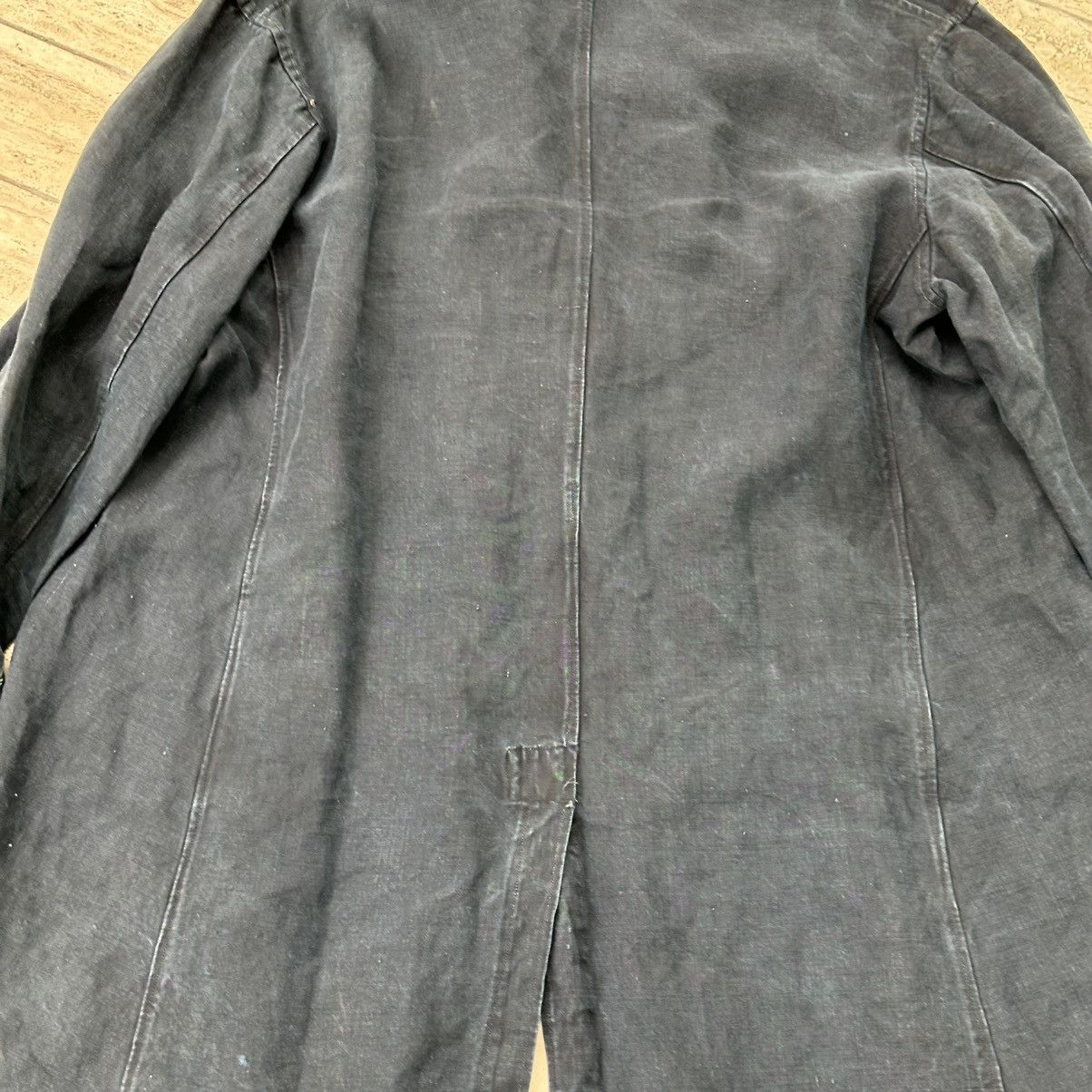 Vintage Rare. 1930s French Antique Indigo Linen Maquignon Coat Size US M / EU 48-50 / 2 - 8 Thumbnail