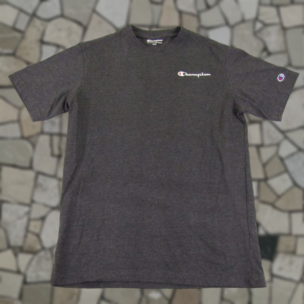 Champion Champion Shirt Mens Small Gray Spellout Logo Tee Short Sleeve Crew Neck Casual Sports Athletic Size US S / EU 44-46 / 1 - 1 Thumbnail