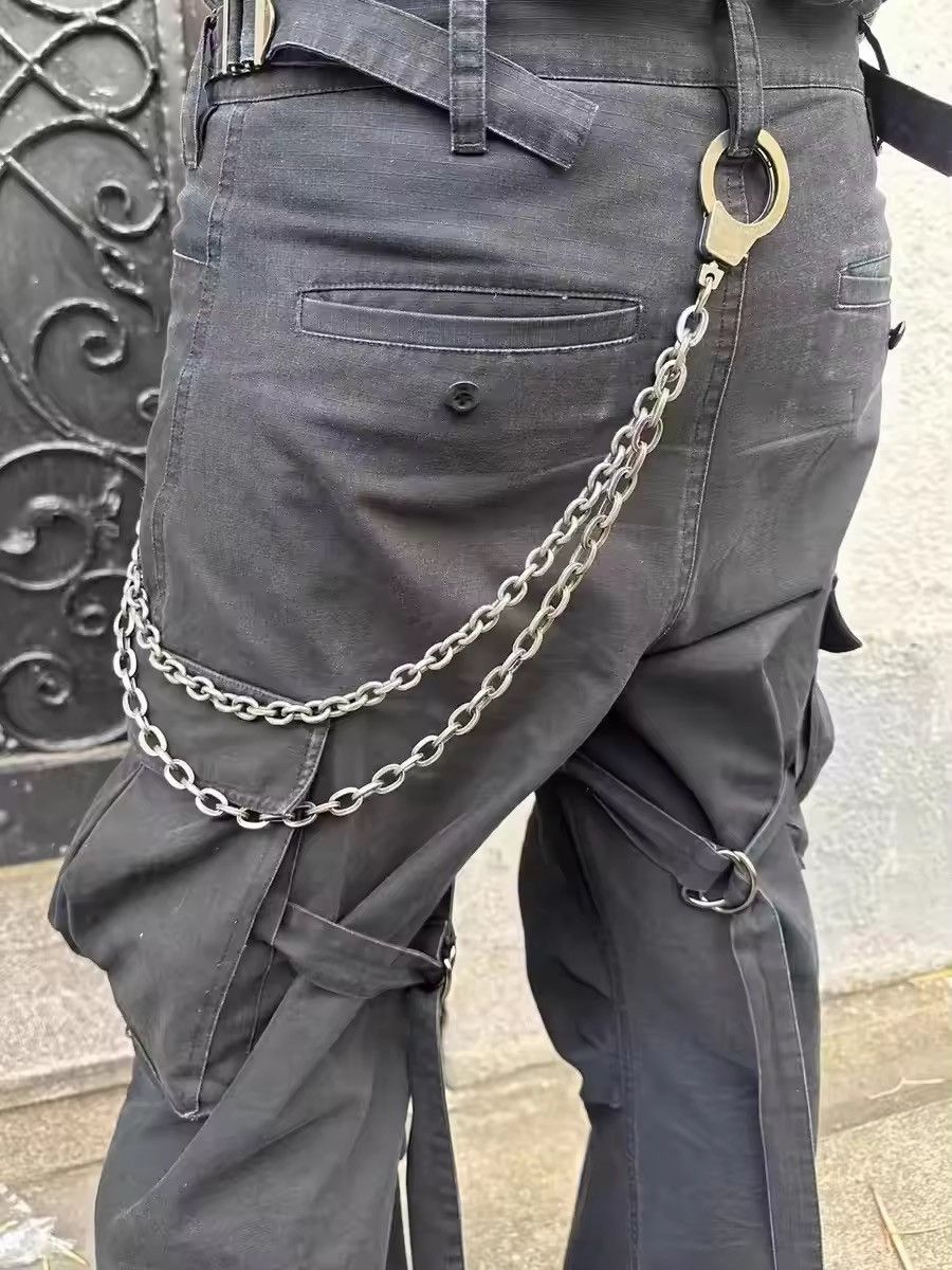 Vintage Cowhide Bilayer Stars Tassels Pants Chain Size ONE SIZE - 2 Thumbnail
