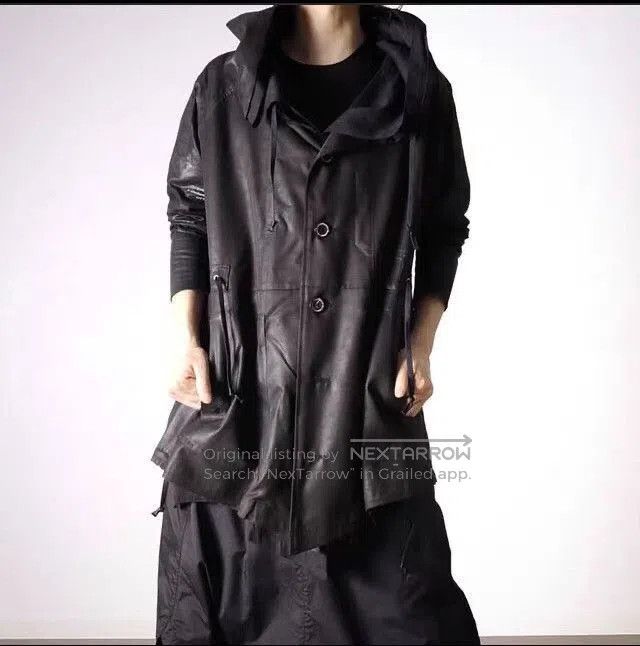 Roen Black Hooded Button-Up Heavy Coat XL. Size US XL / EU 56 / 4 - 7 Thumbnail