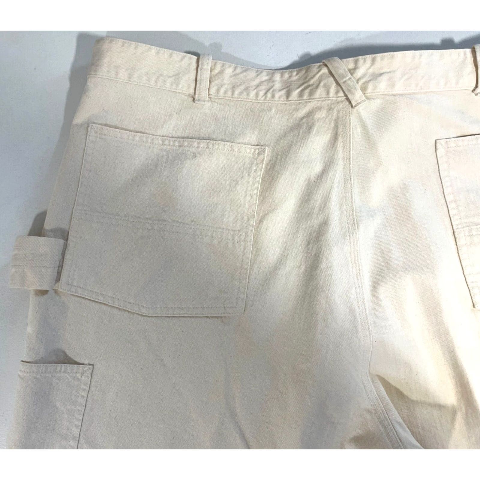 Polo Ralph Lauren Polo Ralph Lauren Men'S Carpenter Shorts 10" Sz 42 Off-White 90s Vintage Cotton Canvas Casual 42 Mens Size US XL / EU 56 / 4 - 3 Thumbnail