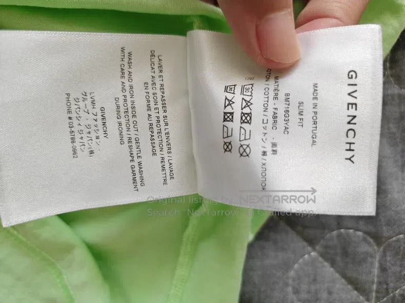 Givenchy Givenchy Classic Light Green Letter Logo Short-Sleeve Shir Size US XL / EU 56 / 4 - 5 Thumbnail