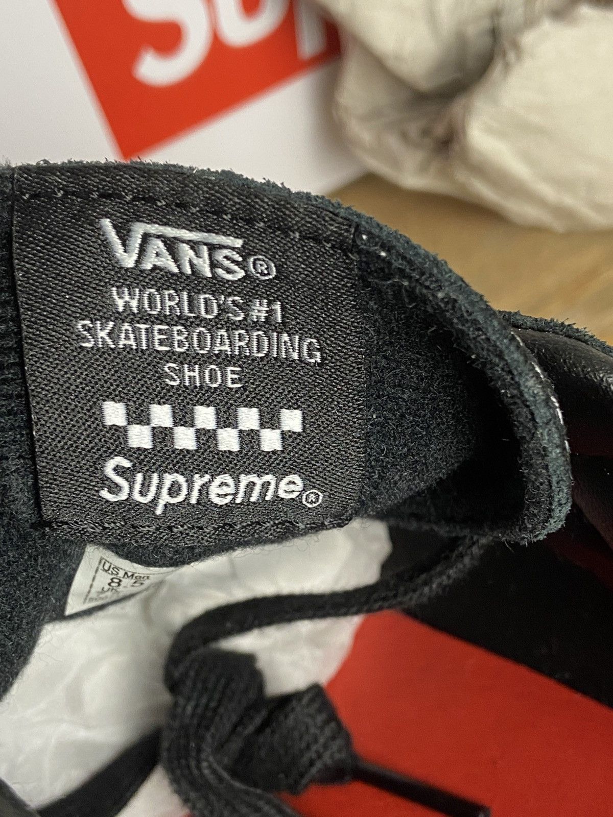 Supreme New Vans Sid Supreme "Fuck Em" Black size 8,5US Size US 8.5 / EU 41-42 - 13 Thumbnail