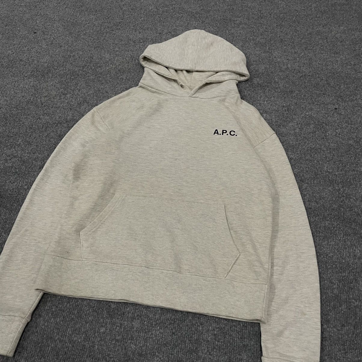 A.P.C. APC Cropped Pullover Hoodie Off White Small Logo Size US S / EU 44-46 / 1 - 2 Thumbnail