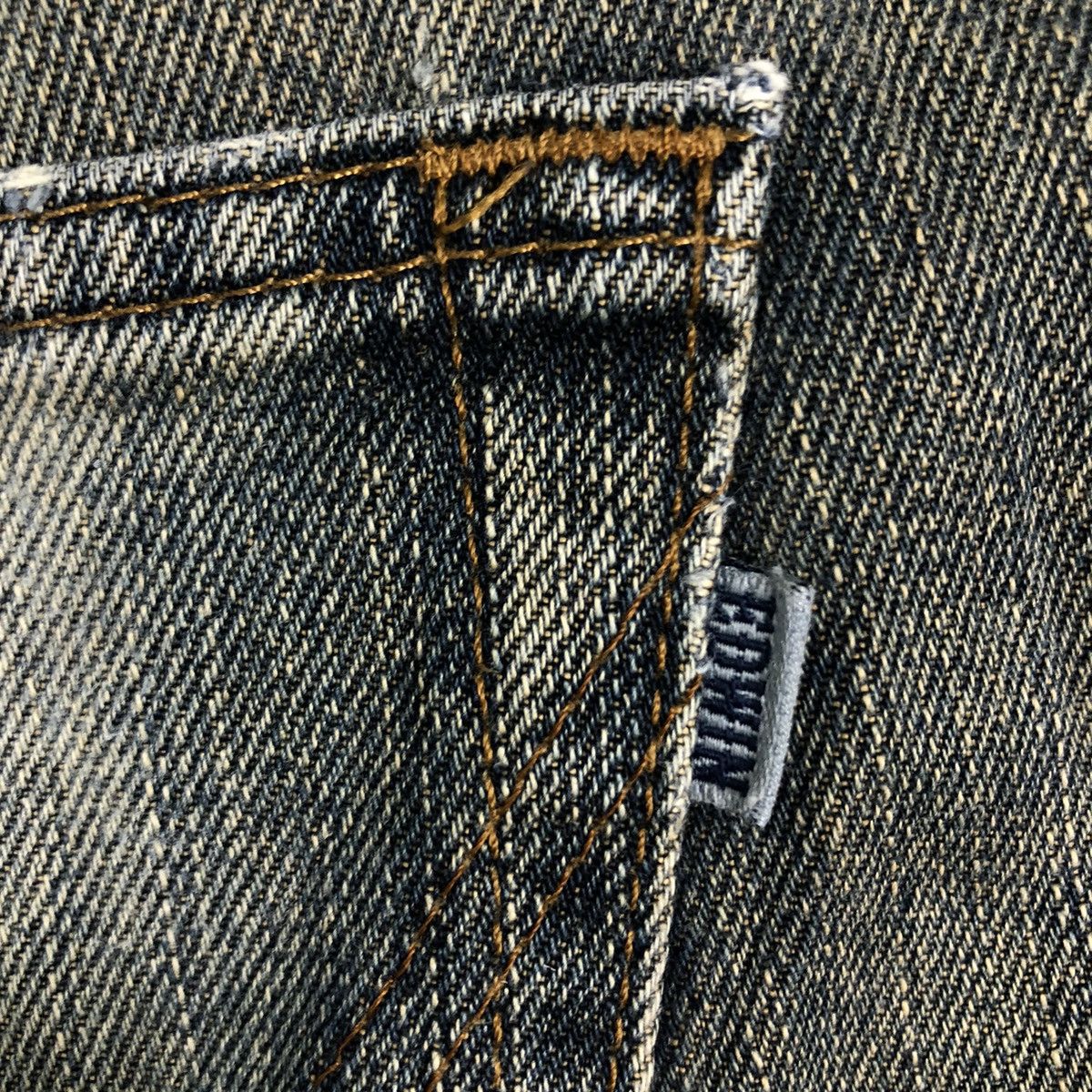 Japanese Brand 🔥90’s Vintage Edwin Distressed Denim Jeans Blue Tag Japan Size US 40 / EU 56 - 13 Thumbnail