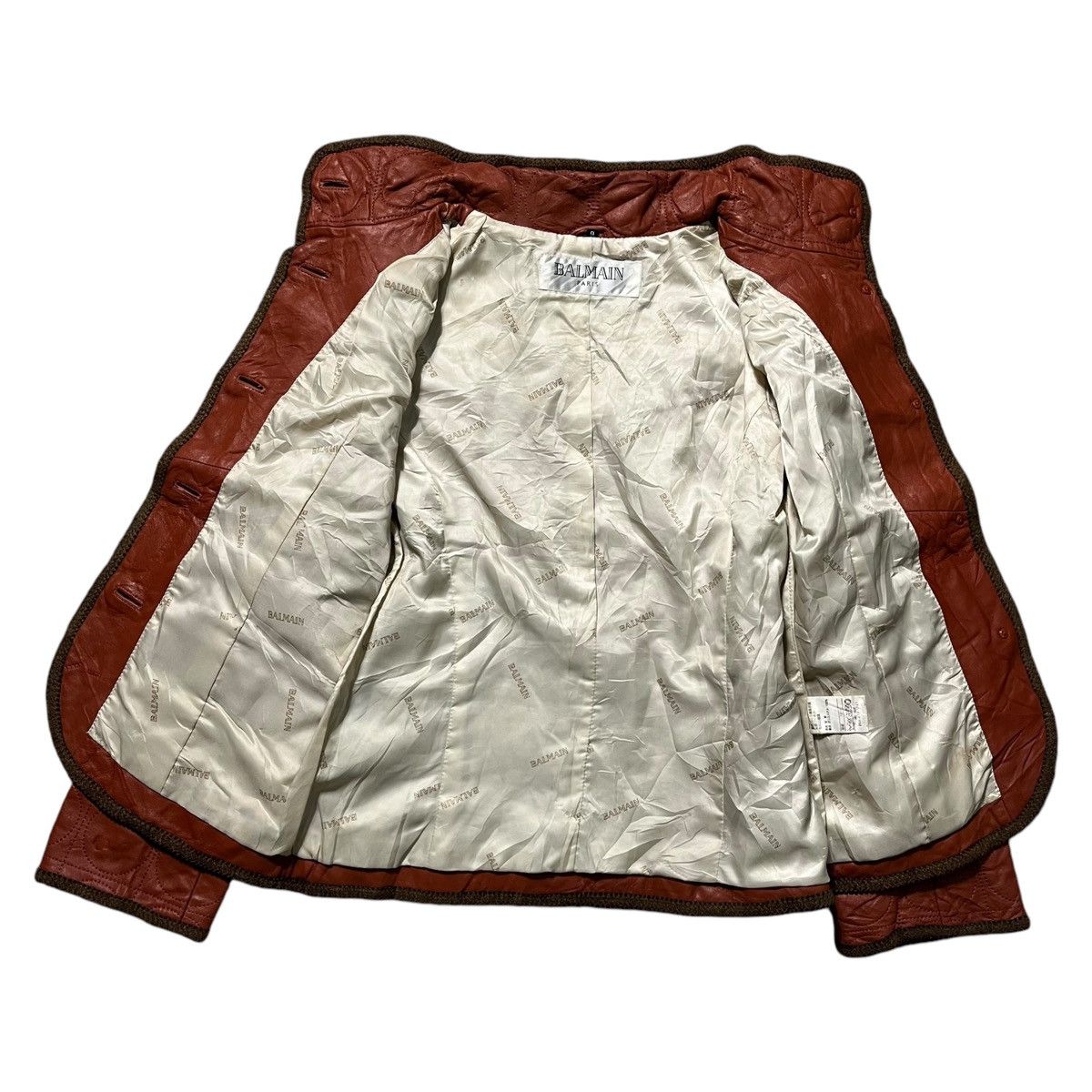 Balmain Vintage Balmain Paris Leather Jacket Size S / US 4 / IT 40 - 2 Thumbnail
