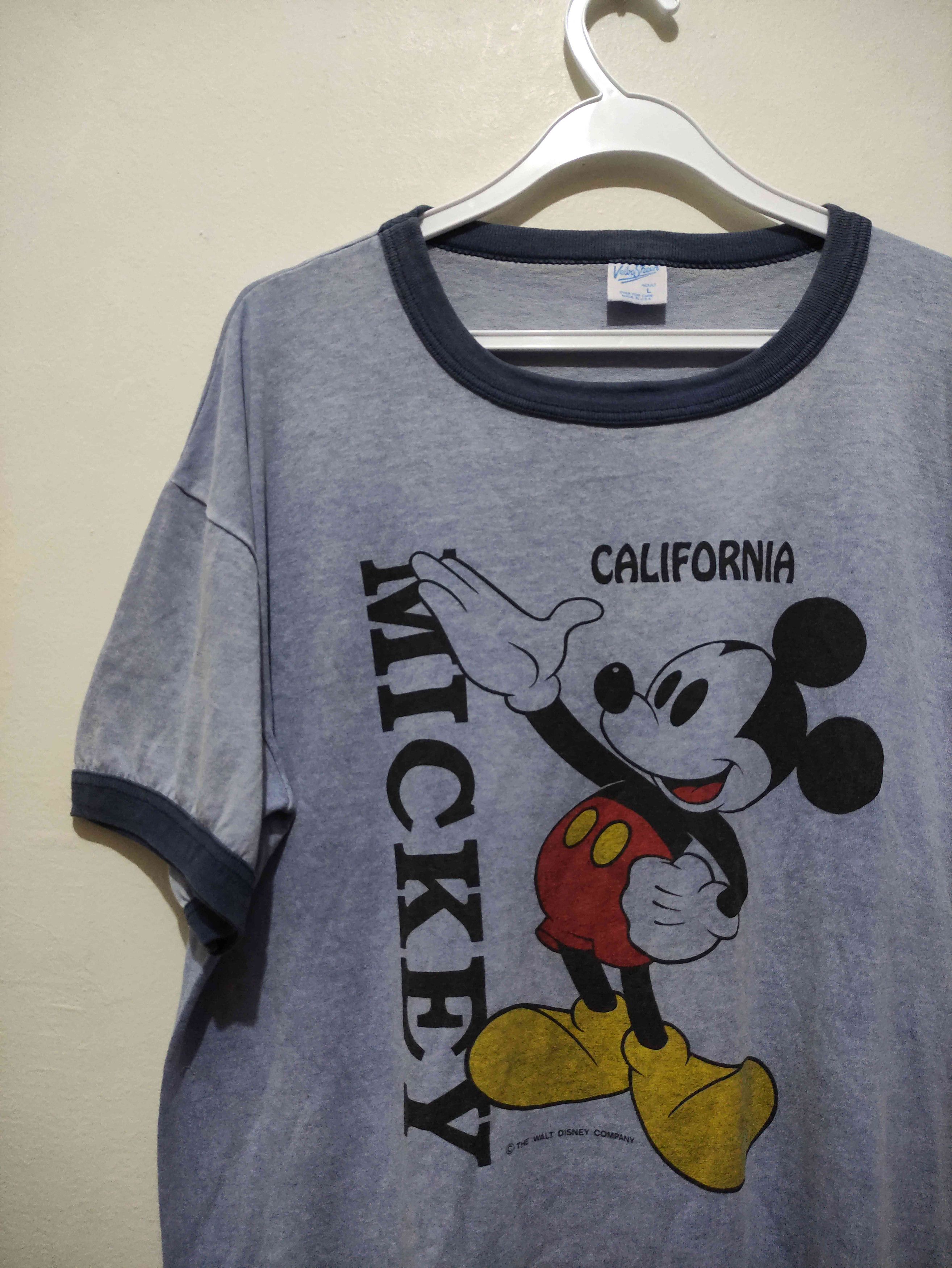 Velva Sheen Vintage Mickey Mouse Ringer Print T-Shirt Made in Usa Size US L / EU 52-54 / 3 - 10 Thumbnail