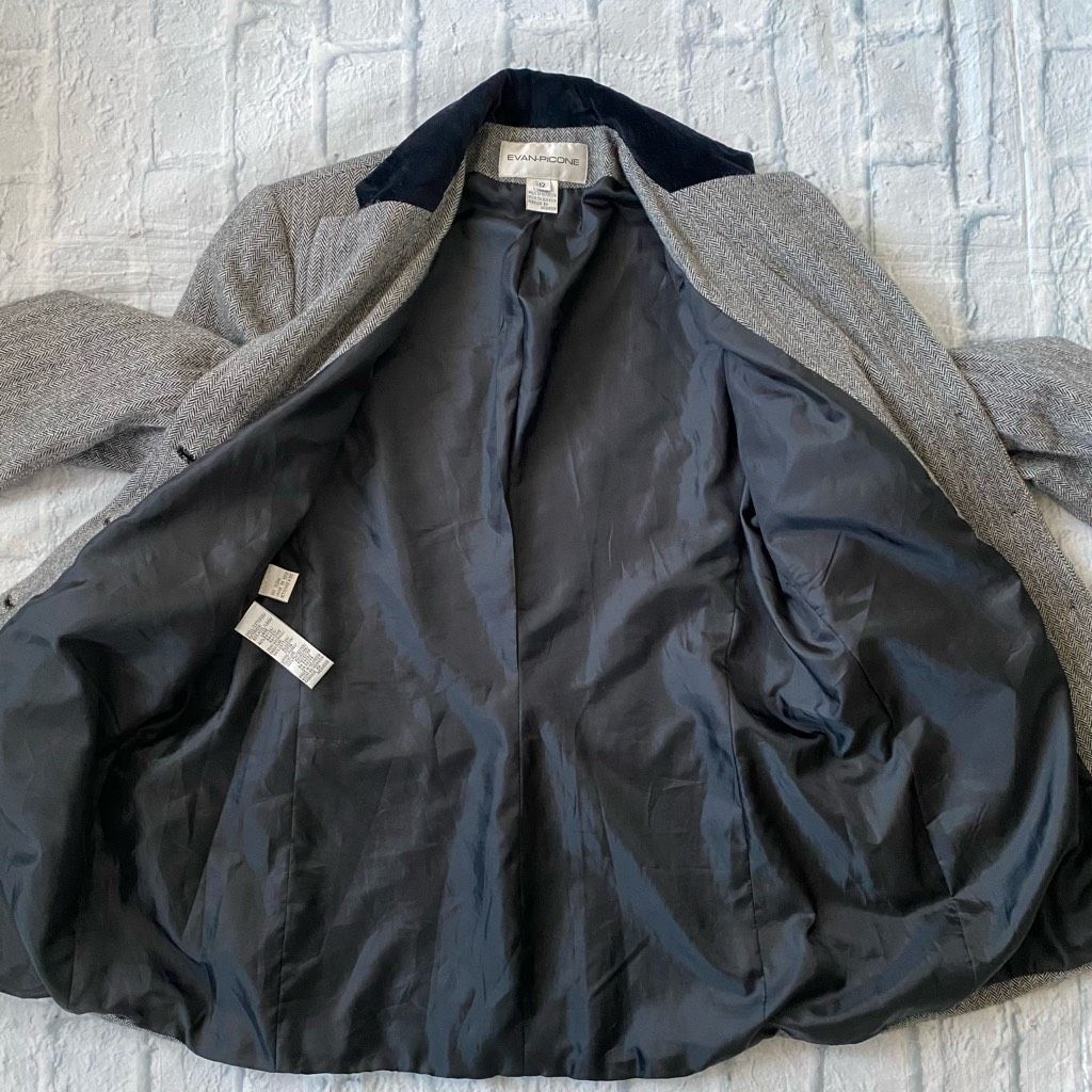 Evan Picone Evan Picone wool Blend women 12 three button blazer jacket w Size XL / US 12-14 / IT 48-50 - 7 Thumbnail