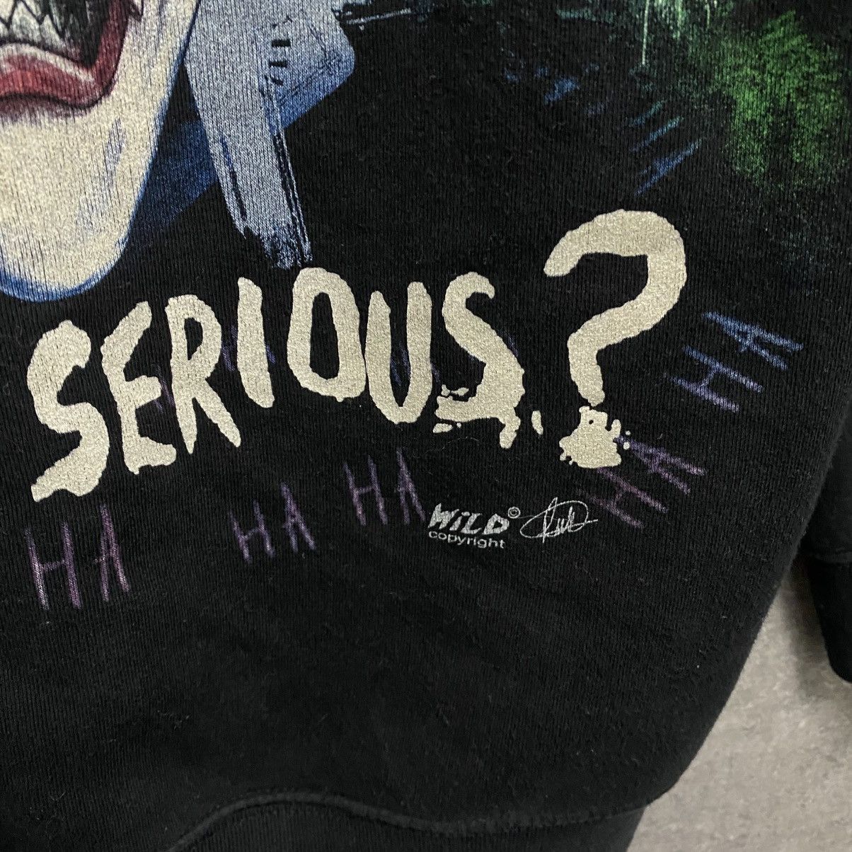 Japanese Brand Vintage Wild Joker Why So Serious Zip Hoodie Y2K Size US M / EU 48-50 / 2 - 11 Thumbnail