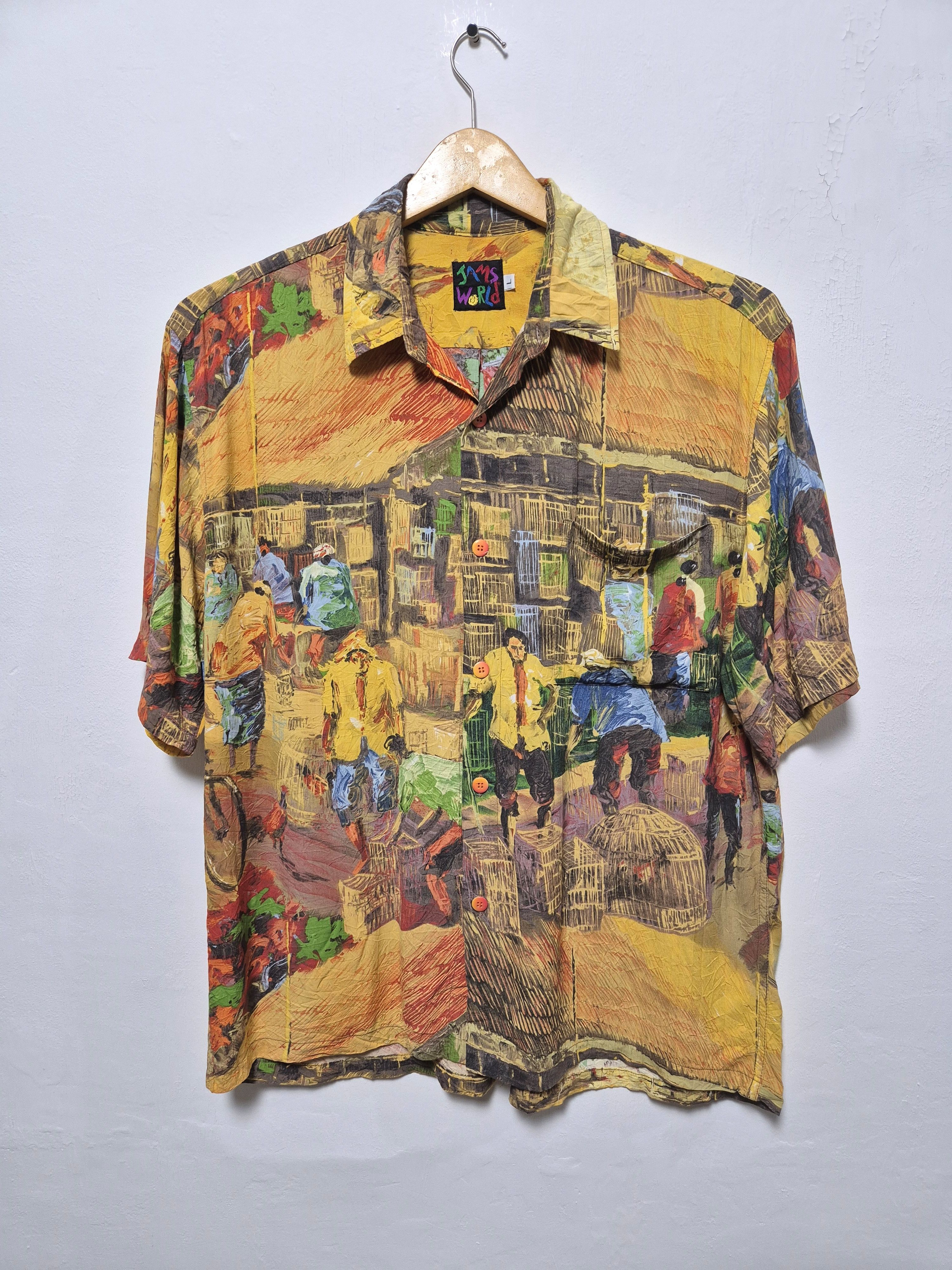 Jams World Jams World Village Graphic All-Over Print Rayon Shirt Size US L / EU 52-54 / 3 - 3 Thumbnail