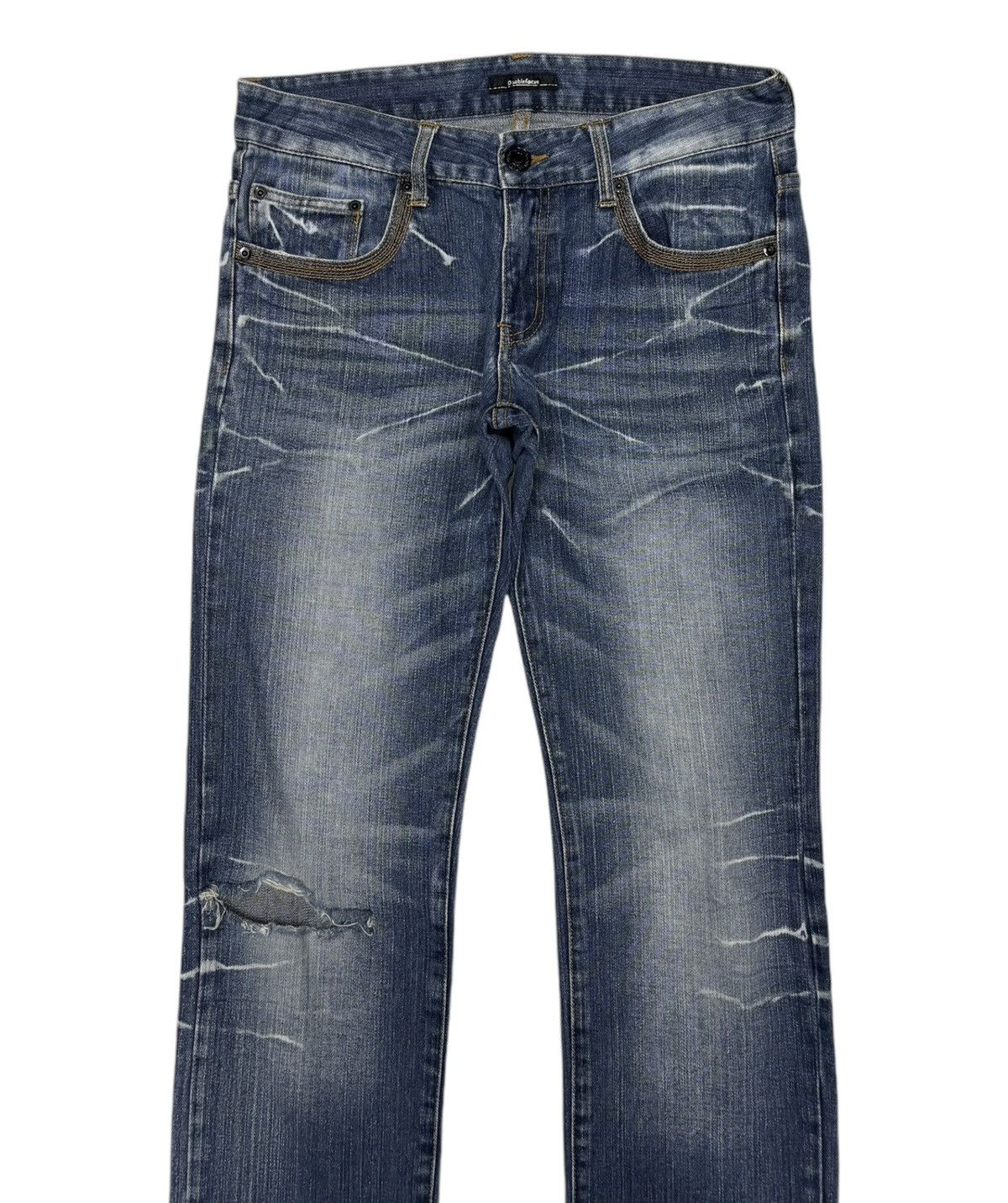 Hysteric Glamour DOUBLEFOCUS CLAWMARK DISTRESSED DENIM JEANS Size US 31 - 3 Thumbnail